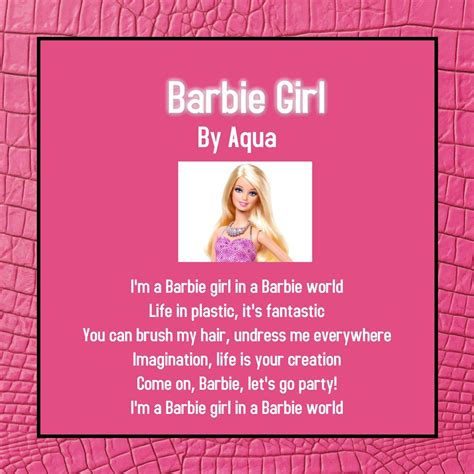 barbie girl lyrics video